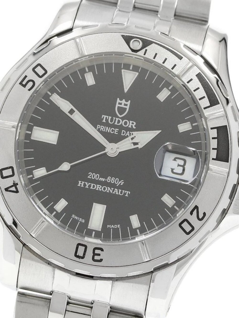 TUDOR Prince Date Hydronaut 89190P black Dial Automatic Men's Watch_973245